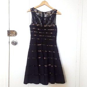 JS Collections Sleeveless Black Lace Dress